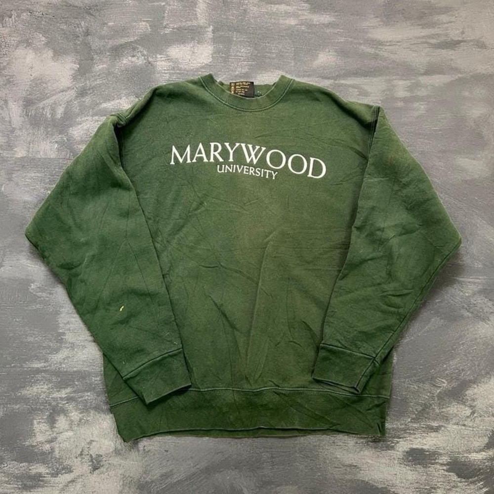 Vintage Marywood University‎ Sweatshirt Mens XL Green 1990s